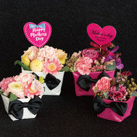 ヘッズ グログランリボンアレンジトレイ/ピンク-S(30個) GRP-GTS 1セット(30個:10個×3パック)（直送品）