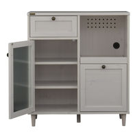 佐藤産業 POWRY（ポーリー）レンジ台 幅800×奥行398×高さ900mm PW90-80L WH 1台（直送品）