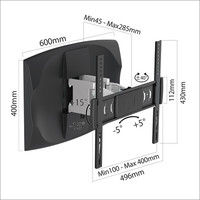 スタープラチナ テレビ壁掛け金具 TVセッター壁美人FR300 ホワイト 23～47インチ対応 ホッチキス設置 TVSKBFR300MW 1個（直送品）
