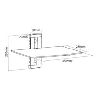 スタープラチナ テレビ壁掛け金具 TVセッターシェルフPL211 ブラック TVSSHPL211B 1個（直送品）
