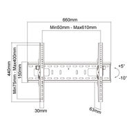 スタープラチナ TVセッターチルトFT100 Mサイズ ブラック TVSTIFT100MB 1個