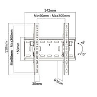 スタープラチナ TVセッターチルトFT100 Sサイズ ブラック TVSTIFT100SB 1個