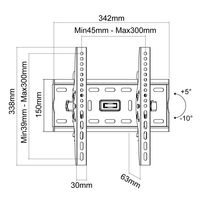 スタープラチナ TVセッターチルトFT100 Sサイズ ホワイト TVSTIFT100SW 1個