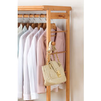 ファミリー・ライフ 天然木カーテン付きシングルハンガーラック 幅900×奥行500×高さ1600mm 03709 1台