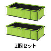 タカショー フェルトプランター スクエア ライムグリーン 1セット（2個入）（直送品）