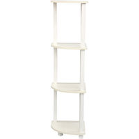 エイ・アイ・エス クイックイージー コーナー3段 ホワイトウォッシュ 幅297×奥行297×高さ1125mm 1台（直送品）