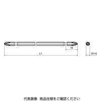 近江精機 OHMI スクリュードライバービット ダブルビット V-14W No.2x5x100 1セット(30本)（直送品）