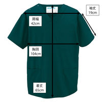 KAZEN スクラブ(男女兼用)グリーンS SMS123-12 S 1枚　スクラブ（直送品）