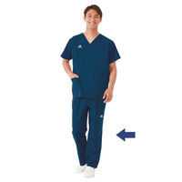 KAZEN パンツ(男女兼用)ネイビーM SMS456-18-M 1枚　スクラブ（直送品）