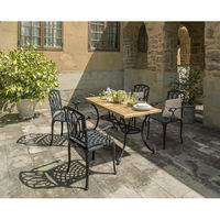 タカショー アル・カウン ウッドダイニングテーブル 5点セット GSTY-12WS5（直送品）