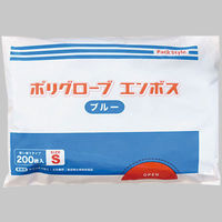 パックスタイル PSポリ手袋 ブルー 袋入 M 00437326 1セット（6000枚：200枚×30袋）（直送品）