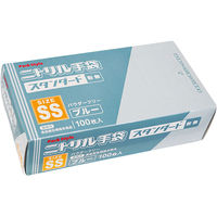 パックスタイル PSニトリル手袋 スタンダード 青・粉無 SS 00531621 1包：3000枚（100×30）（直送品）