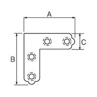 清水 平横隅金 カラー黒 小 4905637056337 1セット(10個入)（直送品）