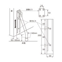 清水 ドアストッパー ドアえもん クローム SO-DS10-CR 1本