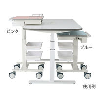 アズワン ナースカート(昇降タイプ) ホワイト 7-4313-01 1台（直送品）