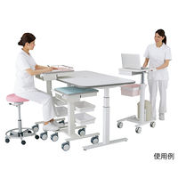 アズワン ナースカート(昇降タイプ) ブルー 7-4313-02 1台（直送品）