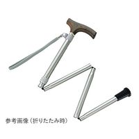 ひまわり 4つ折伸縮ステッキ(ささえ雨にも負けず) VH4421 1本 7-2336-01（直送品）