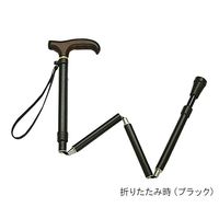 ひまわり 緩衝機能付4つ折伸縮ステッキ(ささえウォーク) V06406 1本 7-2360-01（直送品）