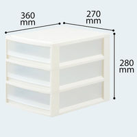 天馬 プロフィックス ルームケースプチ レターケース A4浅型3段 1個（わけあり品）