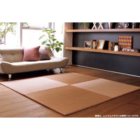 萩原 置き畳 四季（しき） ブラウン 約幅82×奥行82×厚さ1.7cm 1枚（直送品）