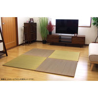 萩原 置き畳 四季（しき） イエロー 約幅82×奥行82×厚さ1.7cm 1枚（直送品）