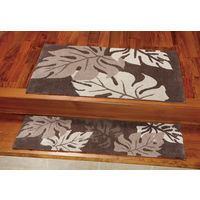 萩原 インテリアマット アラカイ ブラウン 約30×110cm 1枚（直送品）