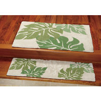 萩原 インテリアマット アラカイ グリーン 約30×110cm 1枚（直送品）