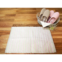 萩原 インド綿マット クロエ ピンク 約45×65cm 1枚（直送品）