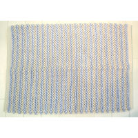 萩原 インド綿マット ラディッツ ブルー 約45×65cm 1枚（直送品）