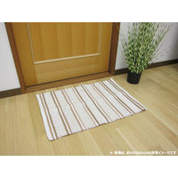 萩原 インド綿マット スクリーム ベージュ 約45×120cm 1枚（直送品）