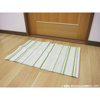 萩原 インド綿マット スクリーム グリーン 約45×120cm 1枚（直送品）