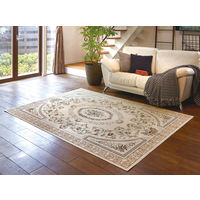 萩原 ベルギー製ラグ ロイヤルパレス ベージュ 約230×230cm 1枚（直送品）