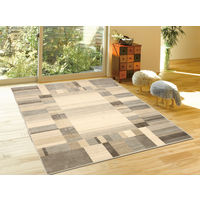 萩原 ベルギー製モケットラグ モード グレー 約135×195cm 1枚（直送品）