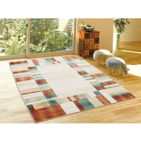 萩原 ベルギー製モケットラグ モード オレンジ 約195×195cm 1枚（直送品）