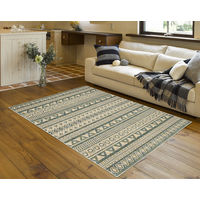 萩原 ベルギー製モケットラグ フォレ グリーン 約135×195cm 1枚（直送品）