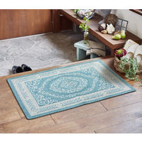 萩原 ウィルトンラグ・マット ベルマリン ブルー 約60×90cm 1枚（直送品）