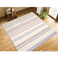 萩原 涼感タフトラグ フロワ パープル 約185×185cm 1枚（直送品）