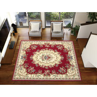 萩原 ゴブランラグ ザイン レッド 約200×250cm 1枚（直送品）