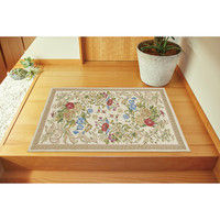 萩原 ゴブランマット（裏貼り） ロレンス ベージュ 約68×120cm 1枚（直送品）