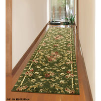 萩原 ウィルトン廊下敷き ロゼ グリーン 約66×540cm 1枚（直送品）