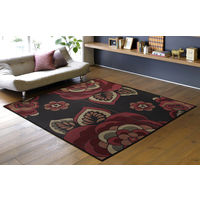 萩原 国産い草センターラグ クラウディア RE レッド 約191×250cm 1枚（直送品）