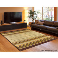 萩原 い草センターラグ（裏貼り） 風雅（ふうが） ブラウン 約230×330cm 1枚（直送品）