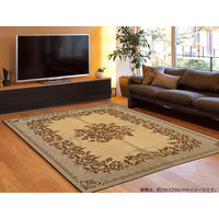 萩原 い草センターラグ（裏貼り） シンフォニー ブラウン 約191×250cm 1枚（直送品）