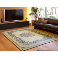 萩原 い草センターラグ（裏貼り） シンフォニー ブルー 約191×250cm 1枚（直送品）