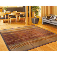 萩原 国産い草コンパクトラグ 潤風（じゅんぷう） ブラウン 約210×250cm 1枚（直送品）
