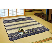 萩原 国産い草コンパクトラグ 天領（てんりょう） ブルー 約180×250cm 1枚（直送品）