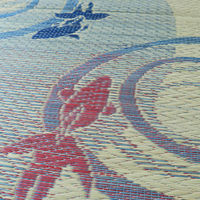 萩原 い草センターラグ（裏貼り） 涼水（りょうすい） BL ブルー 約230×330cm 1枚（直送品）