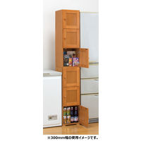 ファミリー・ライフ 桐製すきま収納庫6ドア 幅300×奥行300×高さ1800mm 1台（直送品）