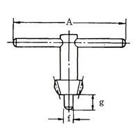 加藤精密工業 ハト印 ステンレスドリルチャック用ハンドル 6.5ーL10 SUSH-6.5-L10 1個（直送品）