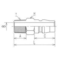 ヤマトエンジニアリング ヤマト BLY22ーPM ステン BLYカプラ/プラグ BLY22-PM-SUS 1個（直送品）